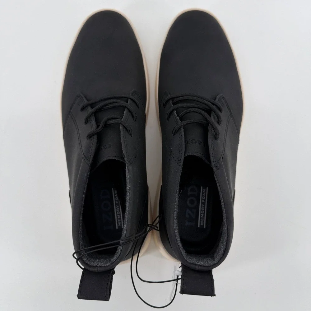 IZOD‎ Palmer Mens Black Chukka Boots Memory Foam Sneakers Size 9 1815298